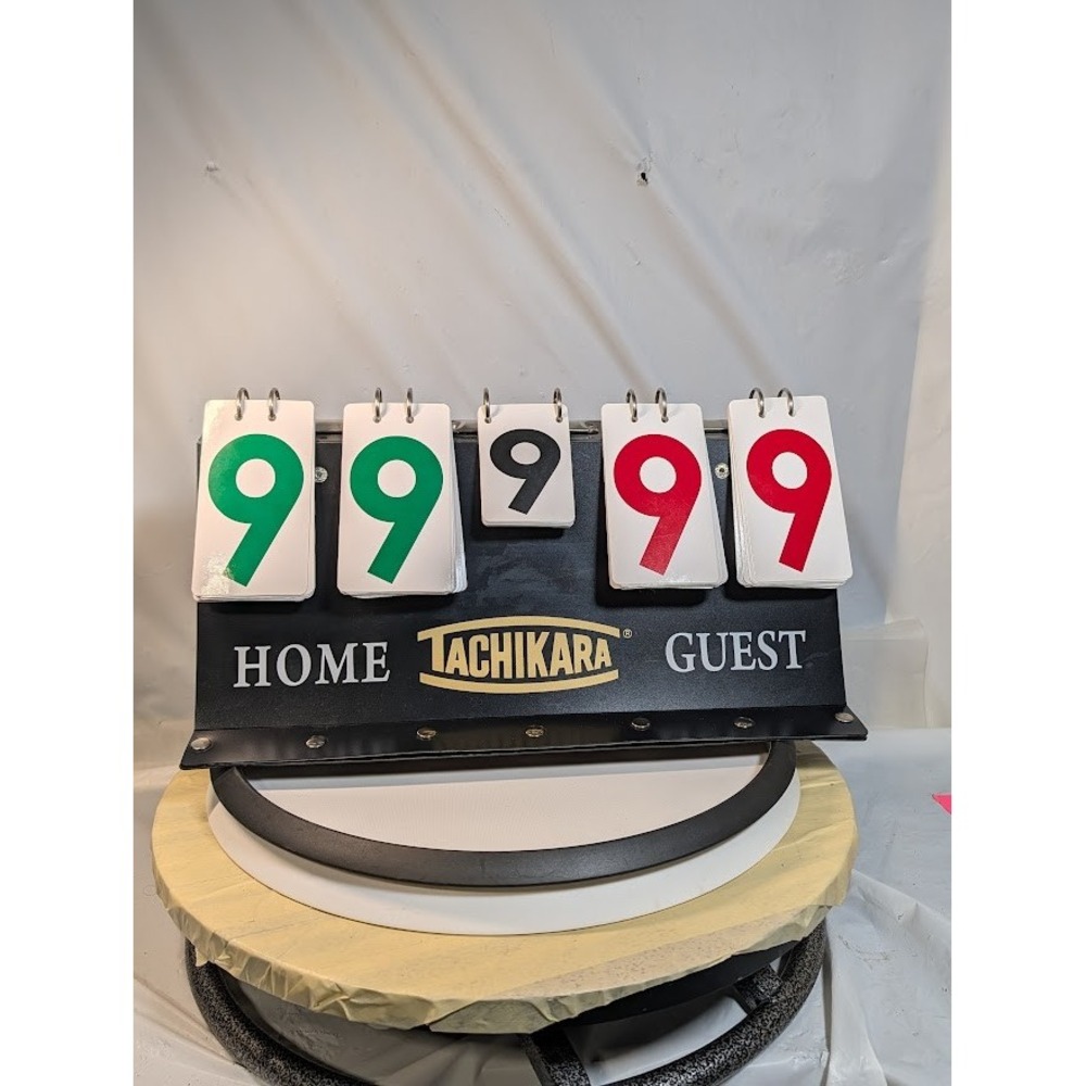Tachikara Tabletop Scoreboard Portable Black Excellent Manual‎ Flip Multi-Sport